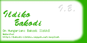 ildiko bakodi business card